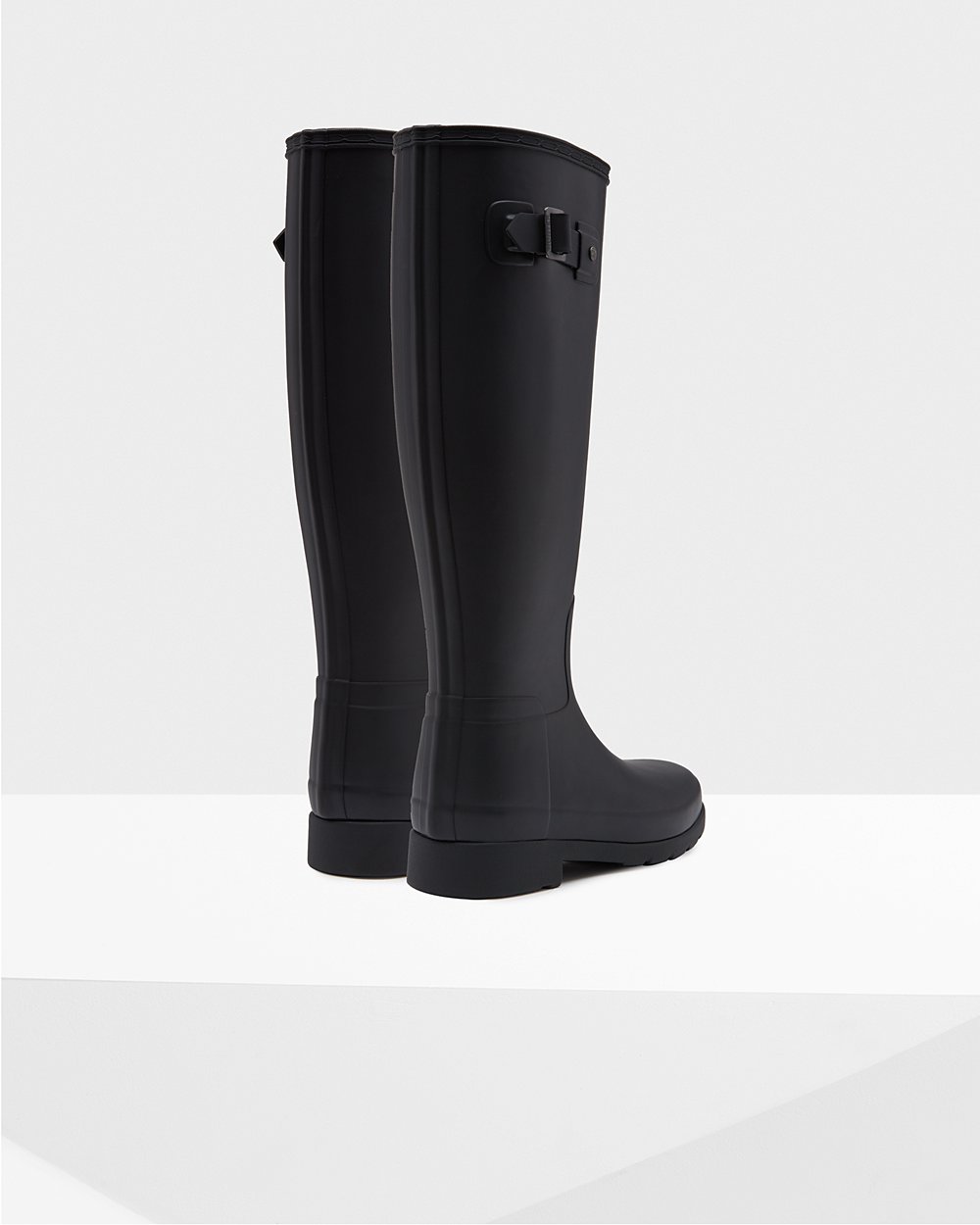 Women Hunter Original Refined | Tall Rain Boots Black | NZ-95613-UCJB